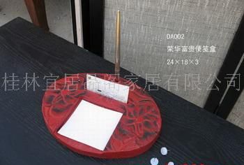 精美家居艺术摆饰 摆件 办公文具-DA002 荣华富贵便笺盒