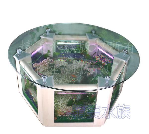 生态鱼缸茶几(六角形)