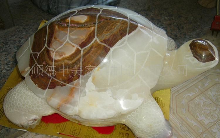 三色玉长寿龟