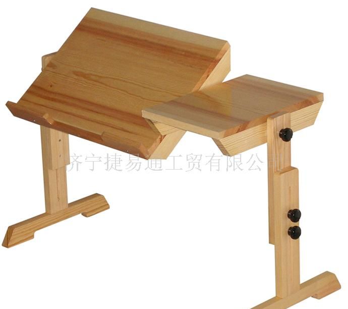 实木双桌面多功能笔记本电脑桌/书桌，桌面可一平一斜，二平二斜