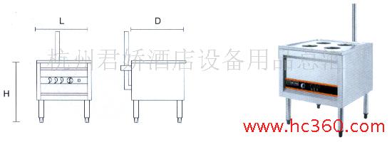 燃气节能四孔蒸炉