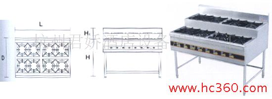 八头台阶式燃气煲仔炉