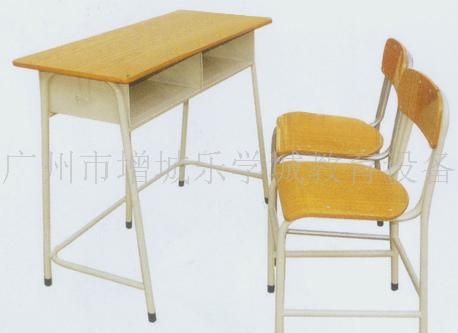 学生台椅圆管双人升降