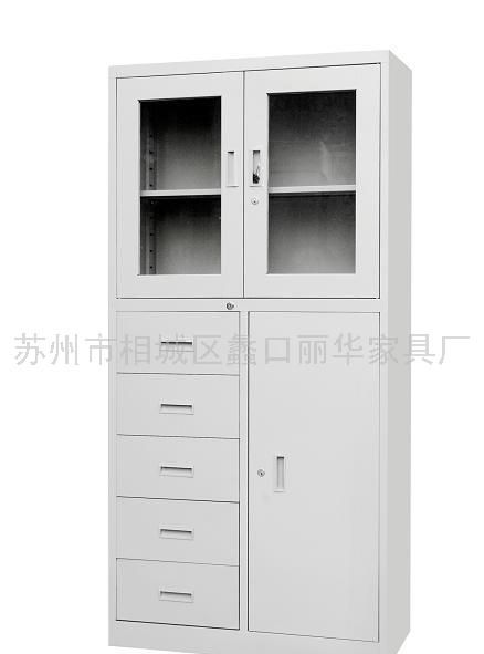 连体五斗柜 钢制文件柜 苏州丽华家具