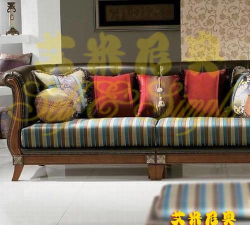 新古典风格 雕刻沙发 实木沙发 美式田园 E253 帕卡